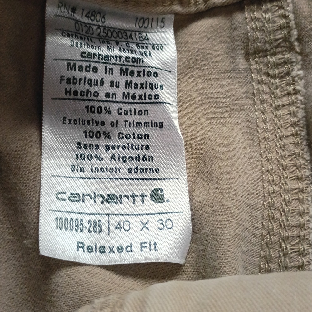 Carhartt Relaxed Fit Chino Pants 39 X 29 ( Tag 40x30) - Picture 5 of 10